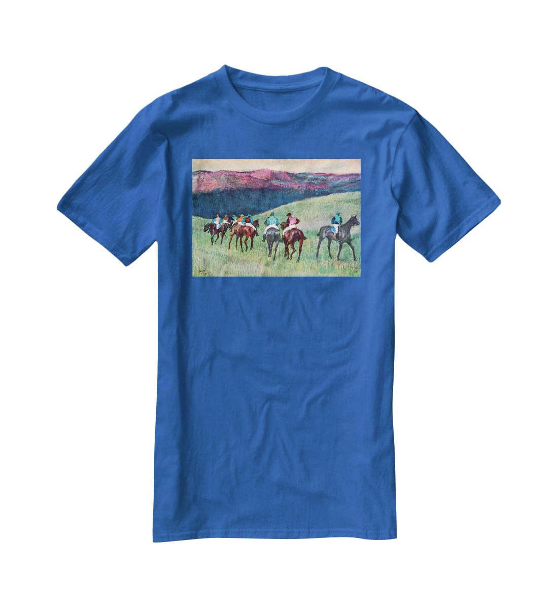 Horse racing The training by Degas T-Shirt - Canvas Art Rocks - 2