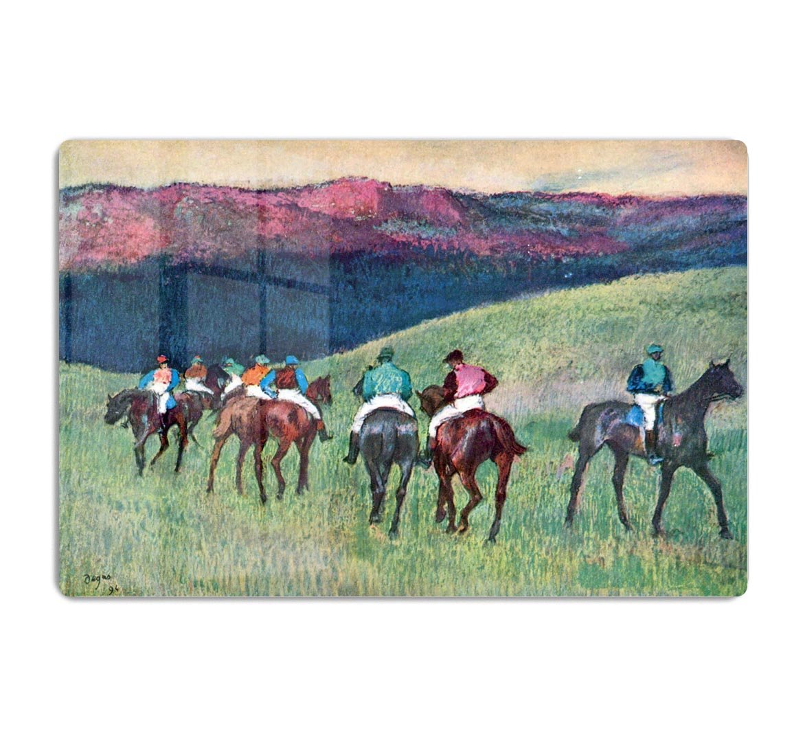 Horse racing The training by Degas HD Metal Print - Canvas Art Rocks - 1