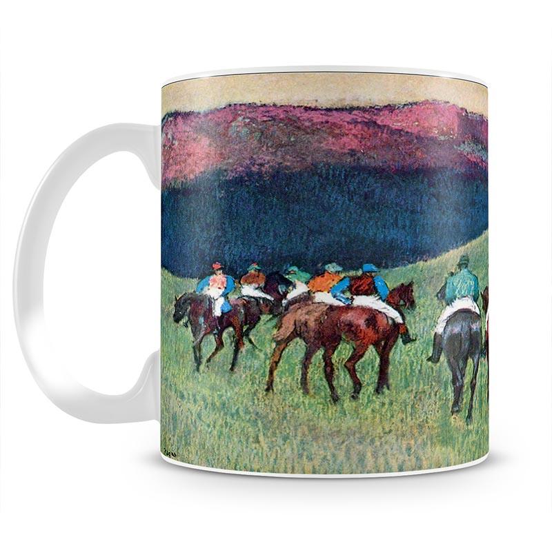 Horse racing The training by Degas Mug - Canvas Art Rocks - 1