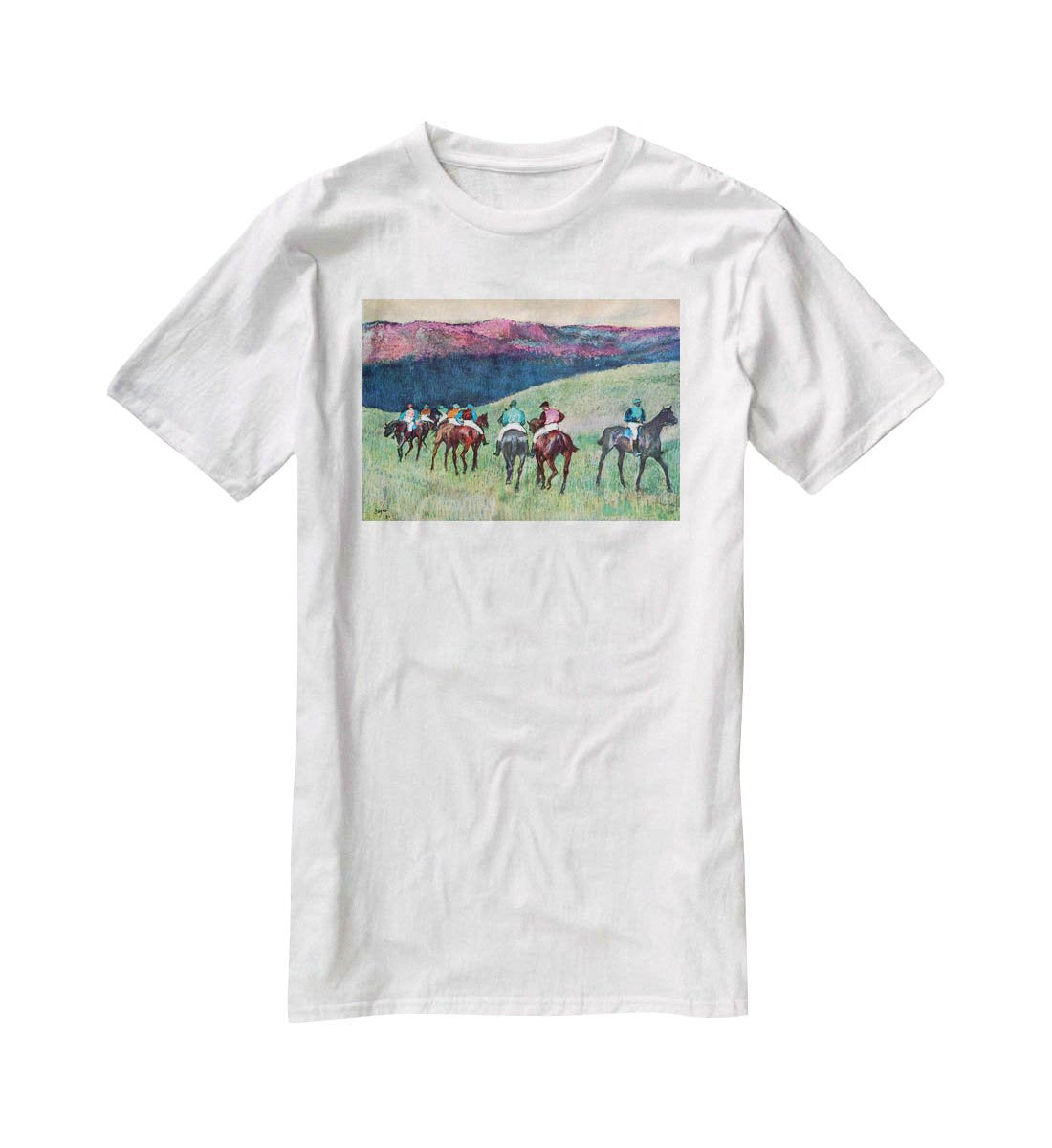 Horse racing The training by Degas T-Shirt - Canvas Art Rocks - 5
