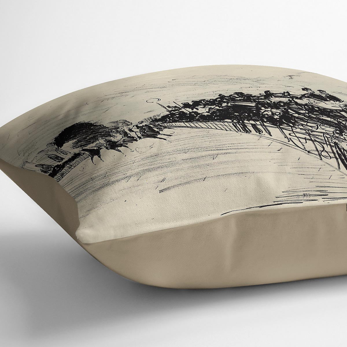 Horse racing by Manet Cushion