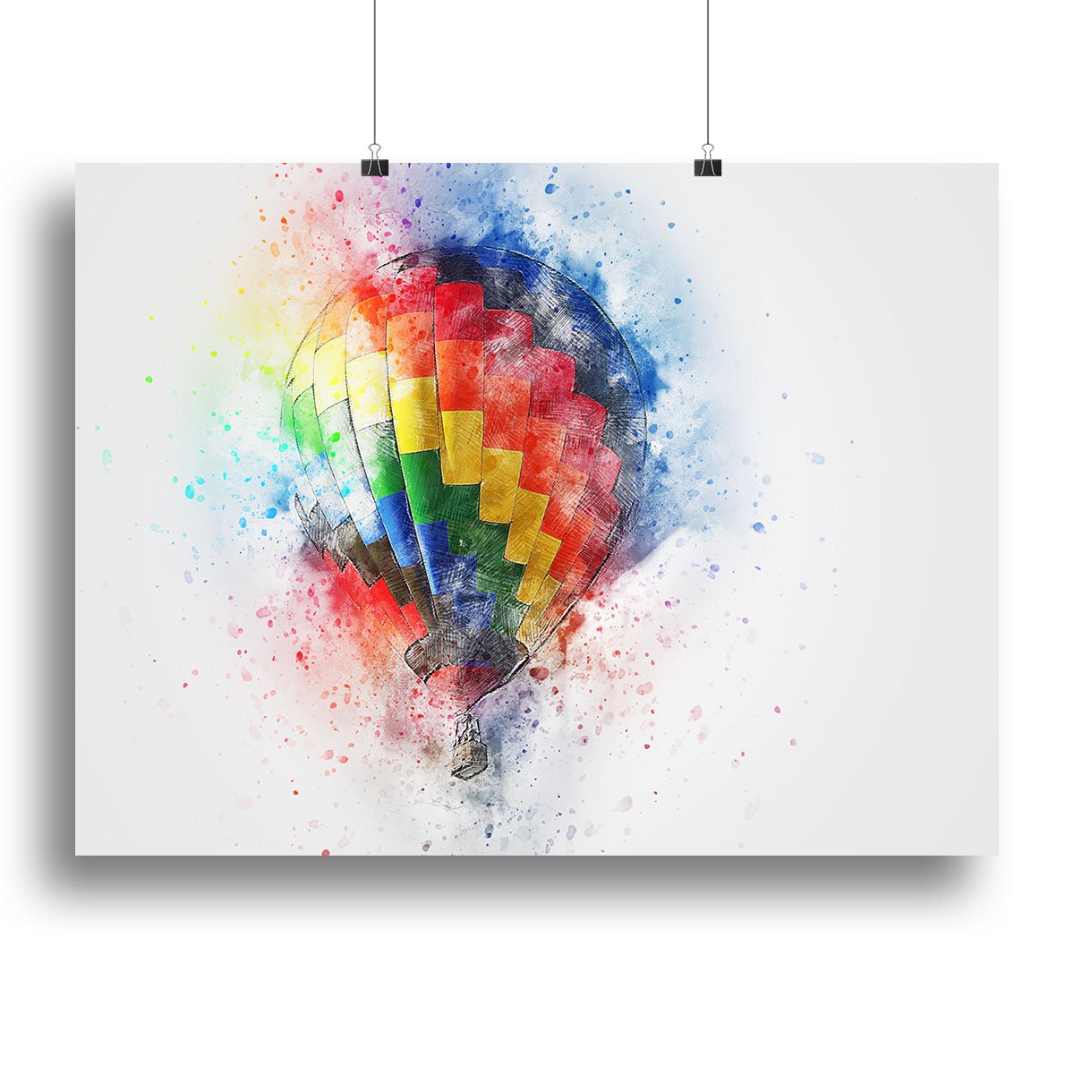 Hot Air Ballon Splash Canvas Print or Poster