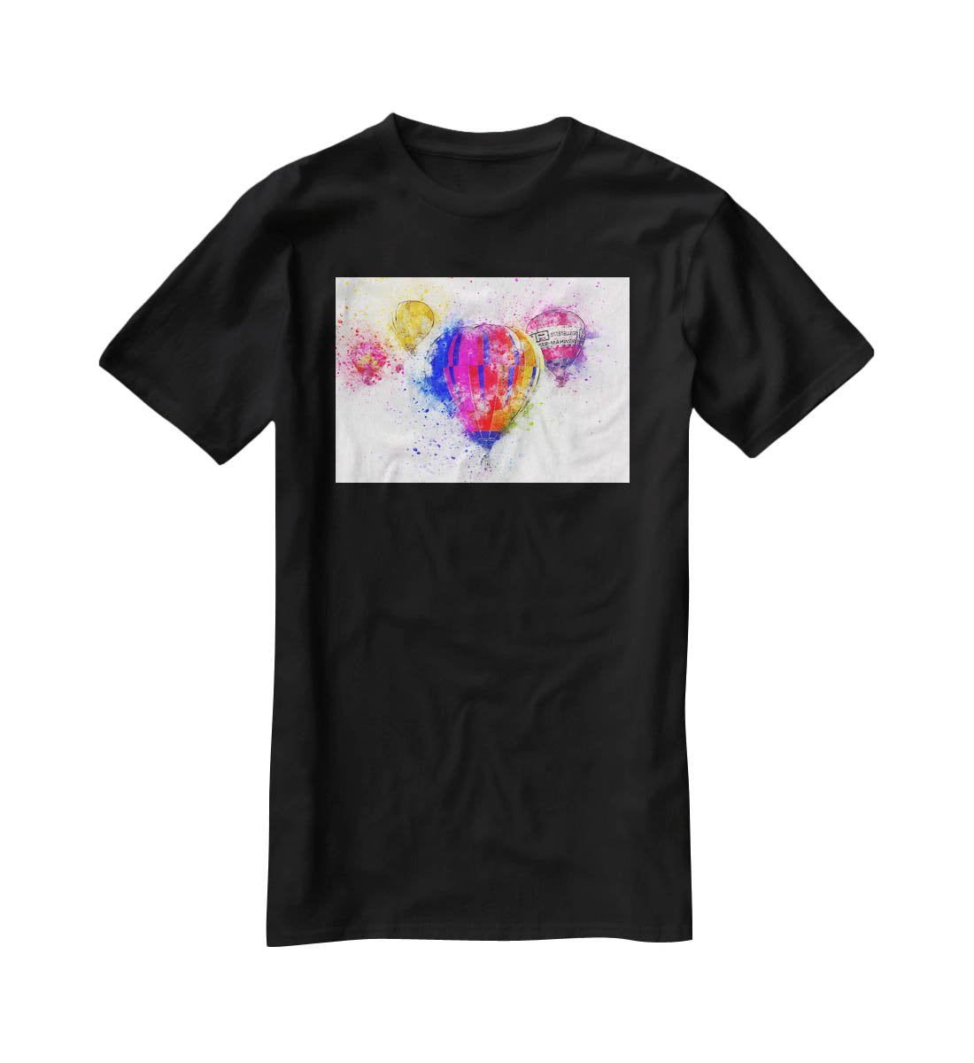 Hot Air Ballon Splash Version 2 T-Shirt - Canvas Art Rocks - 1