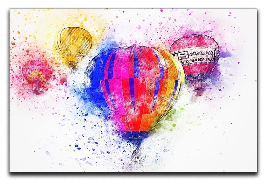 Hot Air Ballon Splash Version 2 Canvas Print or Poster  - Canvas Art Rocks - 1