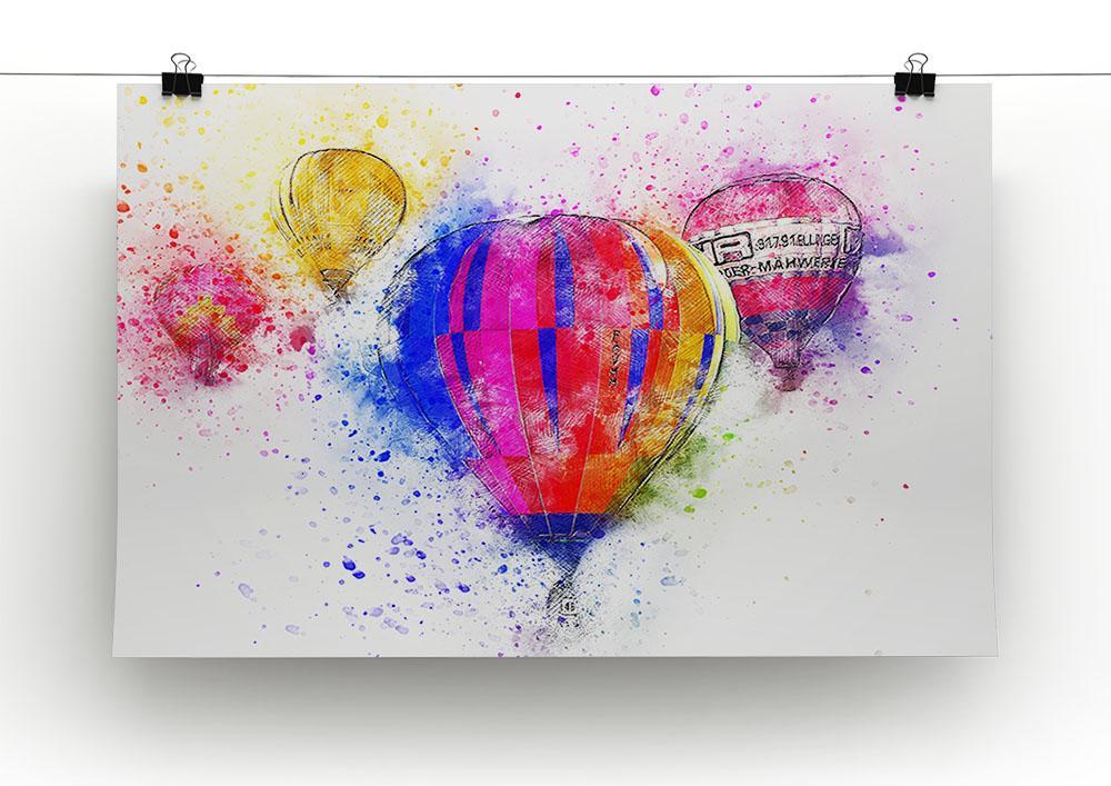 Hot Air Ballon Splash Version 2 Canvas Print or Poster - Canvas Art Rocks - 2