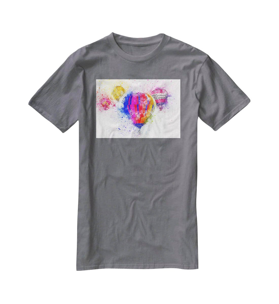 Hot Air Ballon Splash Version 2 T-Shirt - Canvas Art Rocks - 3