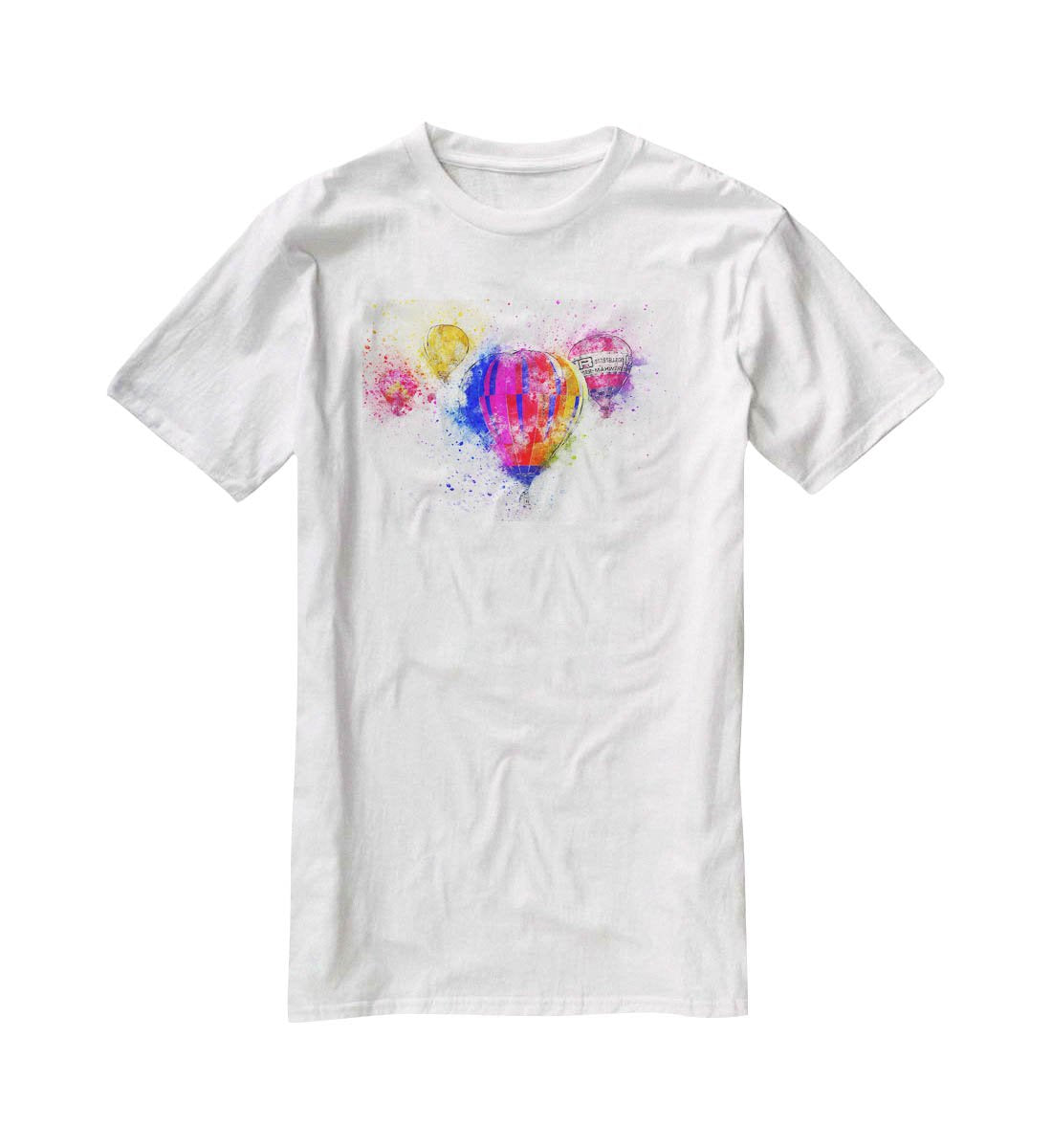 Hot Air Ballon Splash Version 2 T-Shirt - Canvas Art Rocks - 5