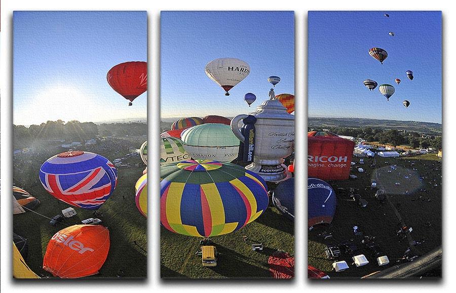 Hot Air Balloons Bristol 3 Split Panel Canvas Print - Canvas Art Rocks - 1