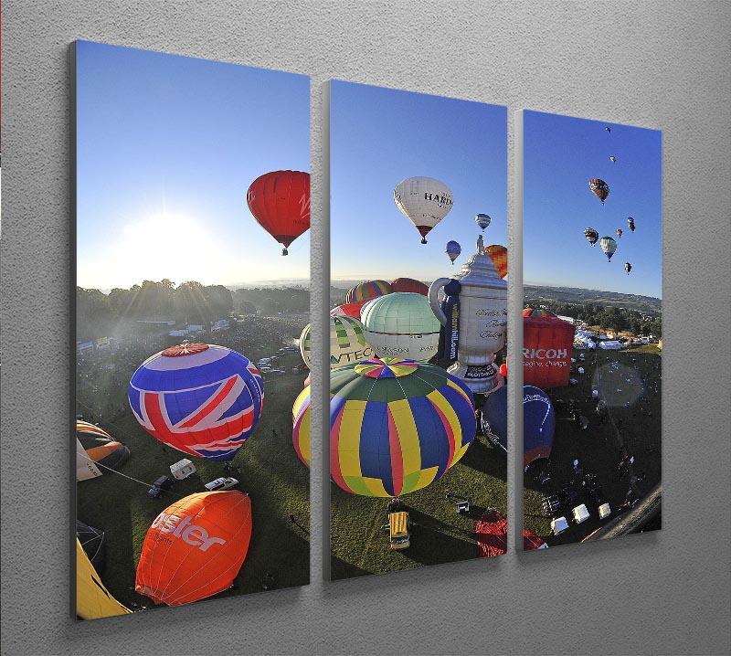 Hot Air Balloons Bristol 3 Split Panel Canvas Print - Canvas Art Rocks - 2