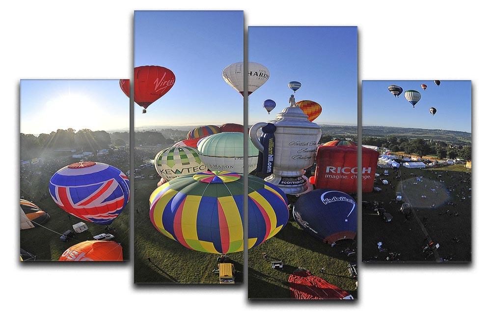 Hot Air Balloons Bristol 4 Split Panel Canvas - Canvas Art Rocks - 1