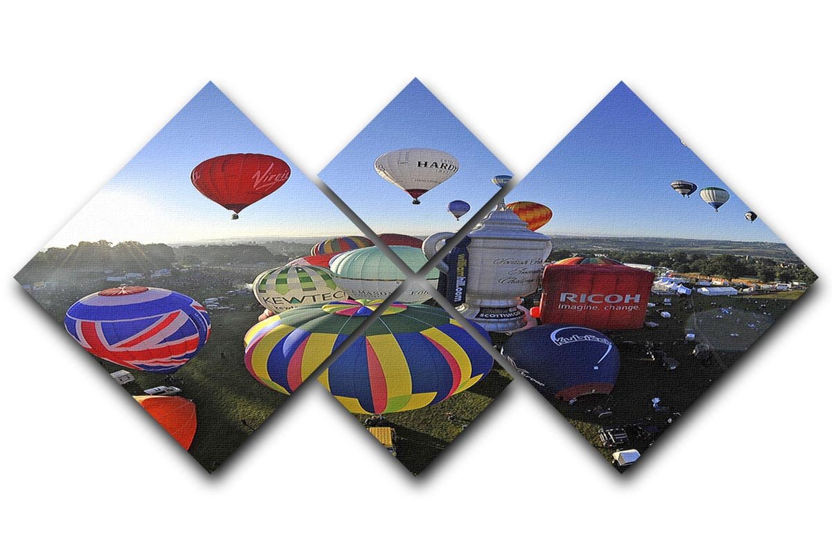 Hot Air Balloons Bristol 4 Square Multi Panel Canvas - Canvas Art Rocks - 1
