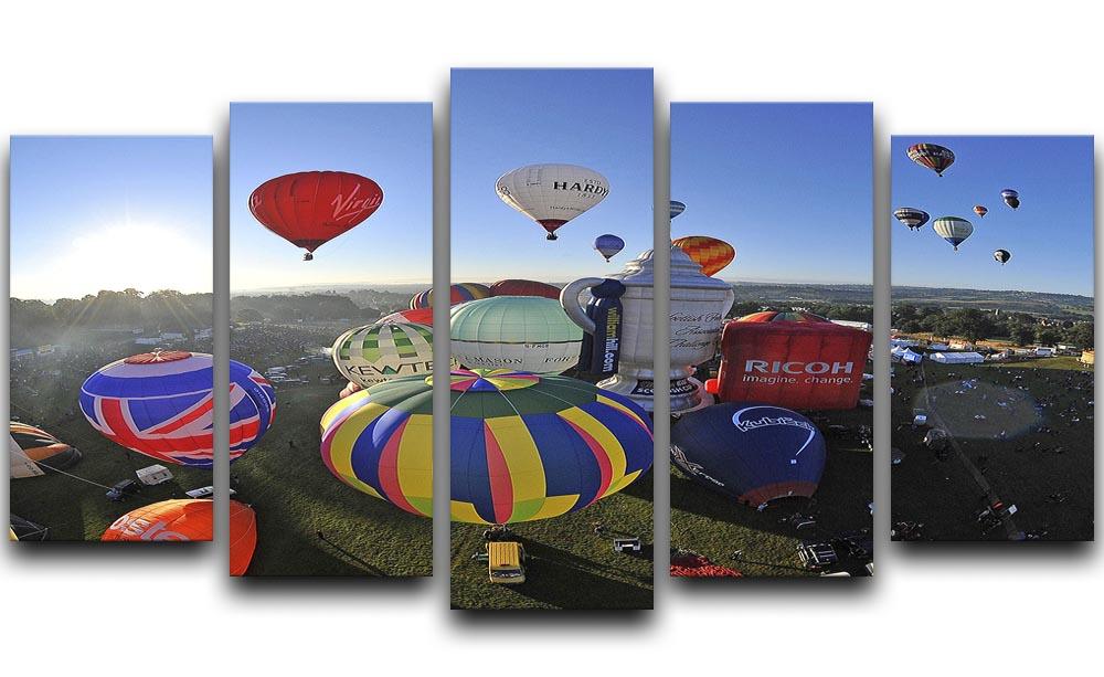 Hot Air Balloons Bristol 5 Split Panel Canvas - Canvas Art Rocks - 1