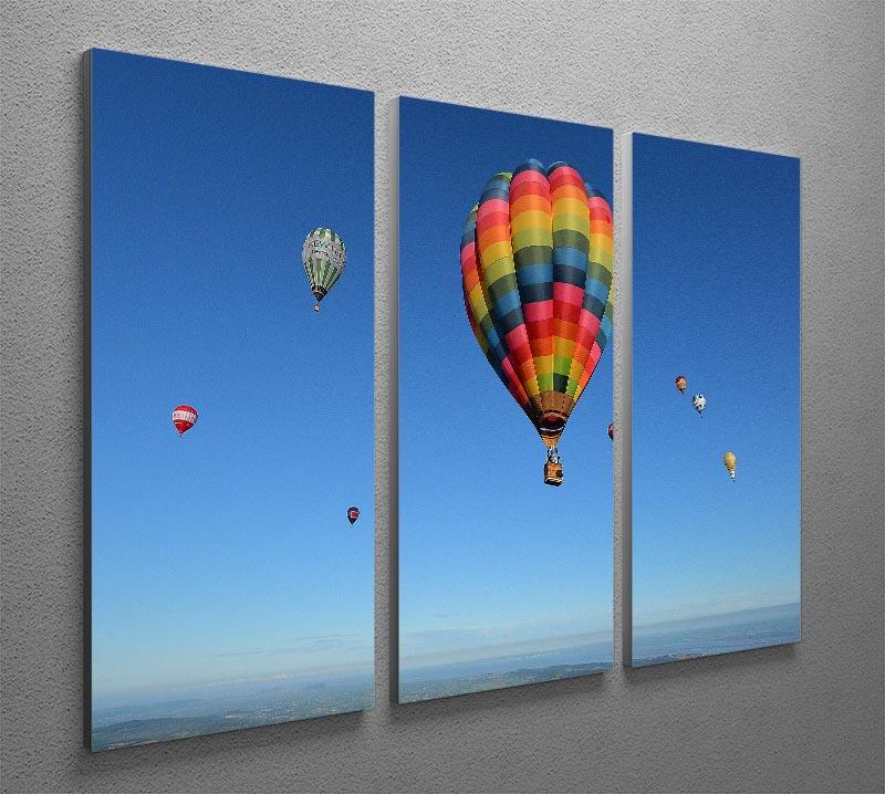 Hot Air Balloons in the sky 3 Split Panel Canvas Print - Canvas Art Rocks - 2