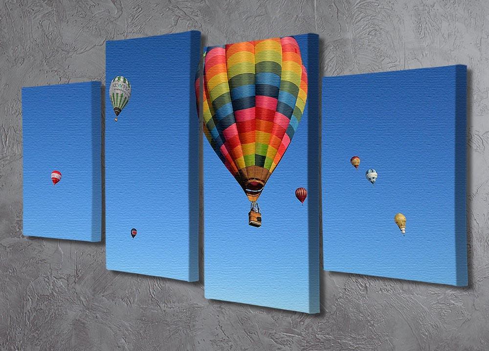 Hot Air Balloons in the sky 4 Split Panel Canvas - Canvas Art Rocks - 2