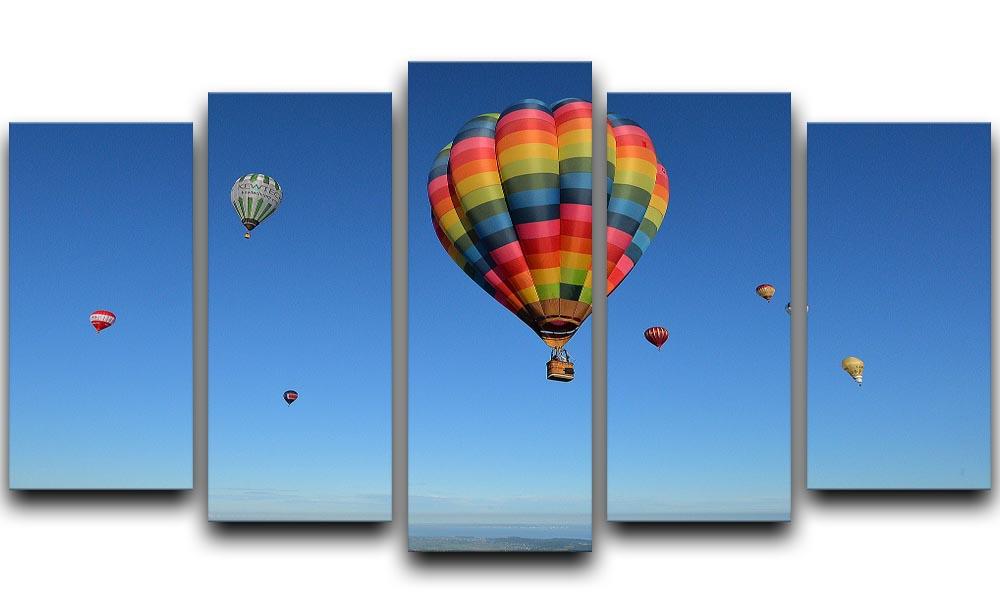 Hot Air Balloons in the sky 5 Split Panel Canvas - Canvas Art Rocks - 1