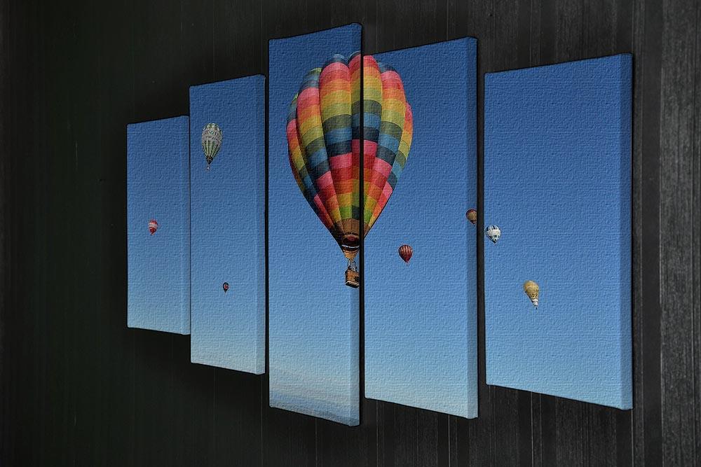 Hot Air Balloons in the sky 5 Split Panel Canvas - Canvas Art Rocks - 2