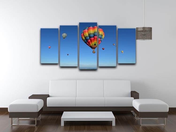 Hot Air Balloons in the sky 5 Split Panel Canvas - Canvas Art Rocks - 3