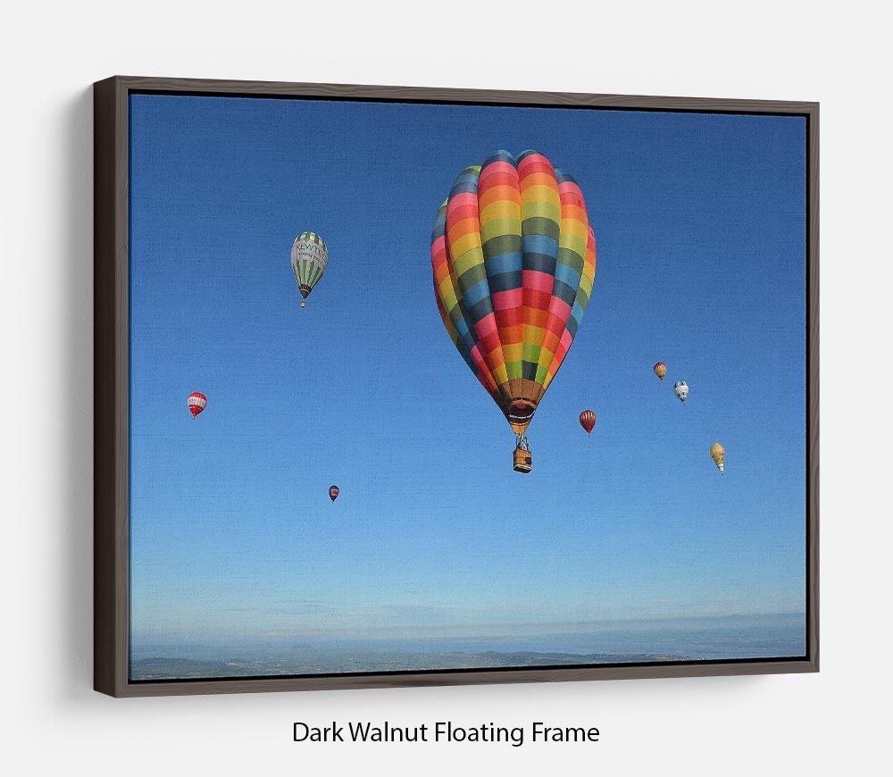 Hot Air Balloons in the sky Floating Frame Canvas - Canvas Art Rocks - 5