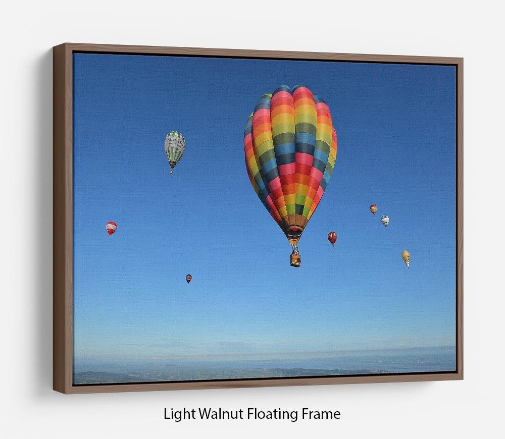 Hot Air Balloons in the sky Floating Frame Canvas - Canvas Art Rocks 7