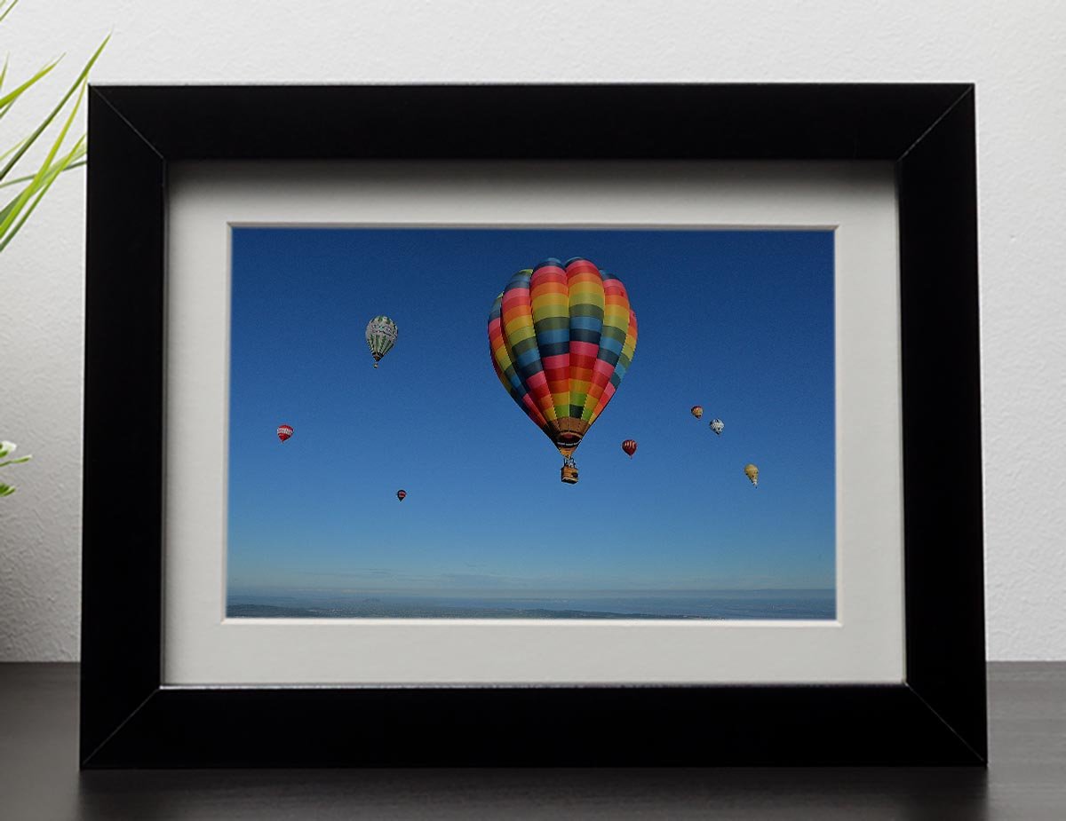 Hot Air Balloons in the sky Framed Print - Canvas Art Rocks - 1