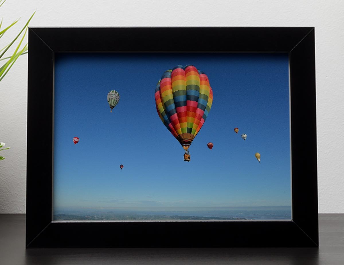 Hot Air Balloons in the sky Framed Print - Canvas Art Rocks - 2