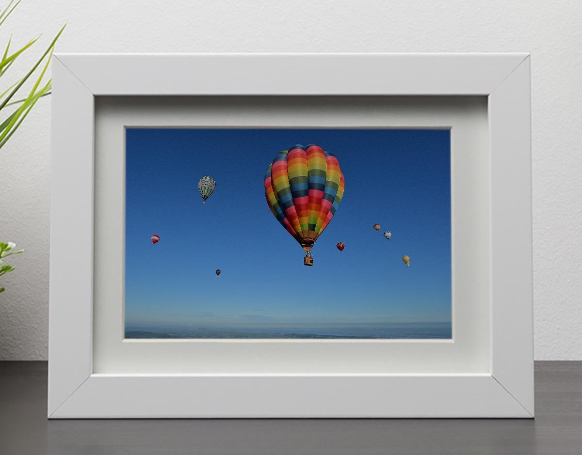 Hot Air Balloons in the sky Framed Print - Canvas Art Rocks - 3