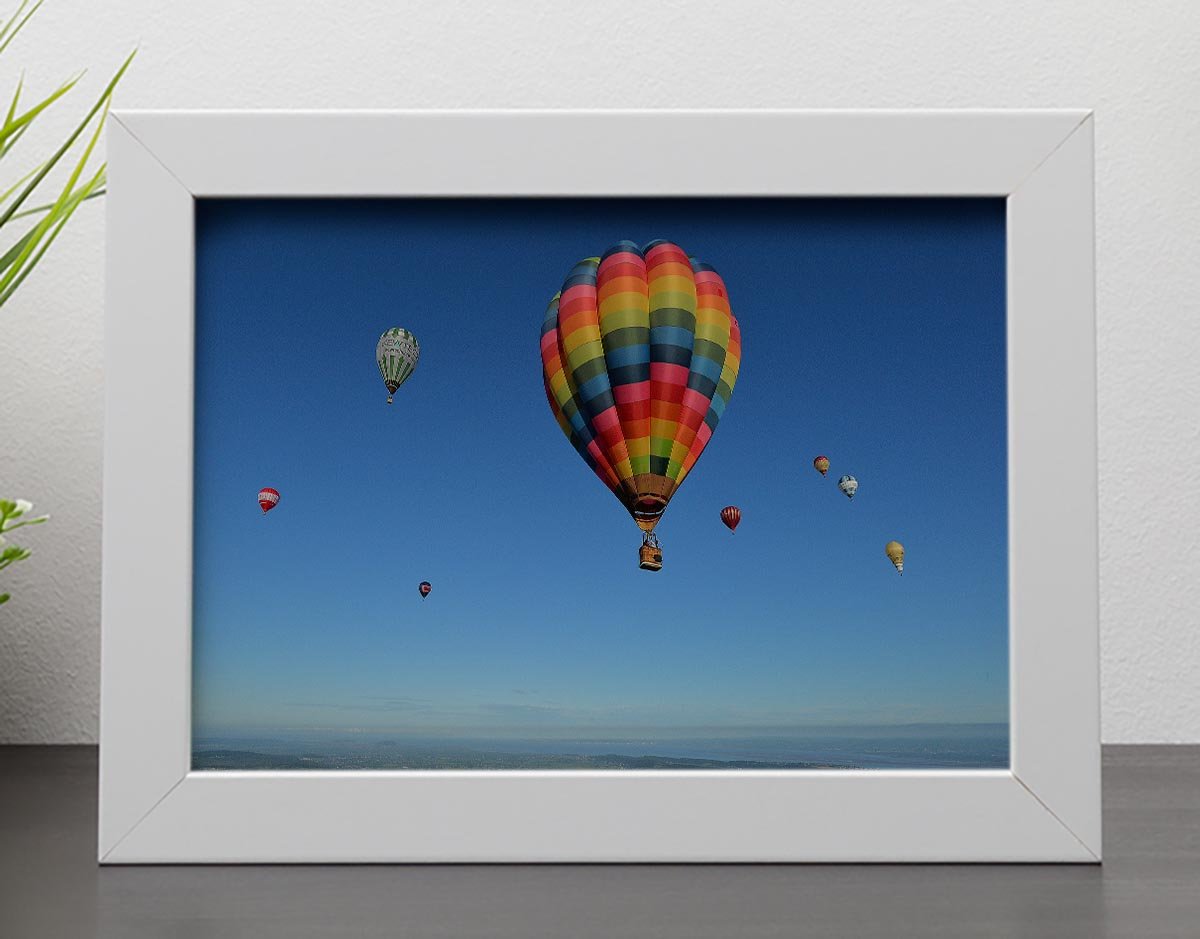 Hot Air Balloons in the sky Framed Print - Canvas Art Rocks - 4