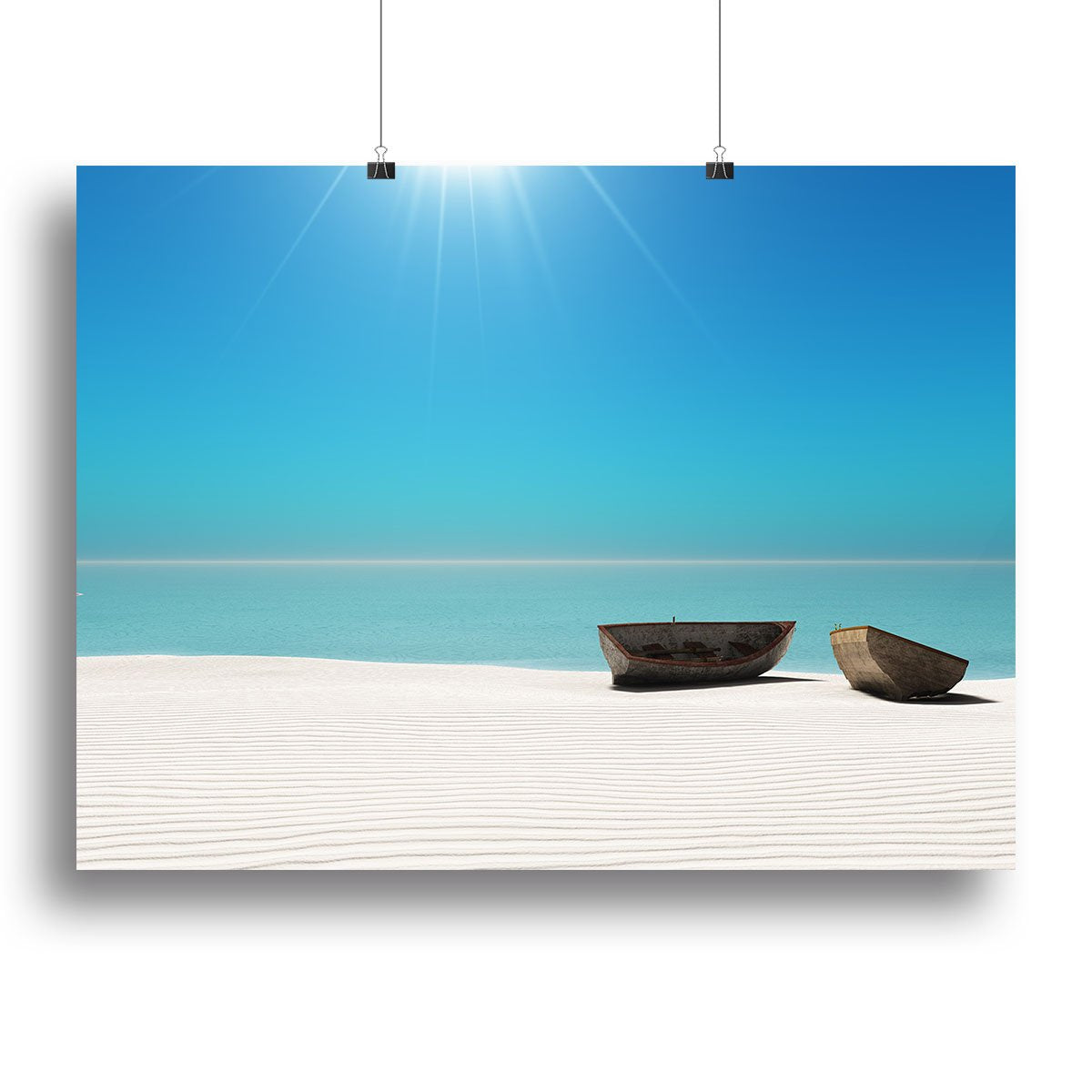 Hot Sun on White Sand Canvas Print or Poster