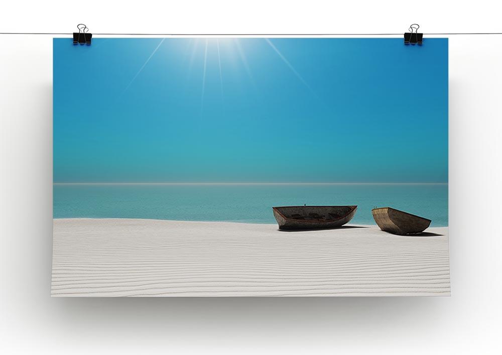 Hot Sun on White Sand Canvas Print or Poster - Canvas Art Rocks - 2