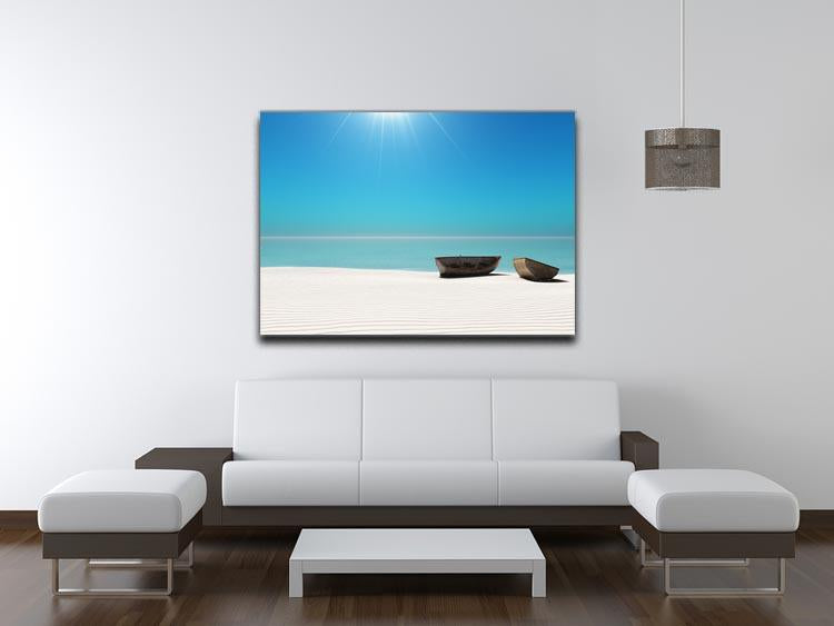 Hot Sun on White Sand Canvas Print or Poster - Canvas Art Rocks - 4