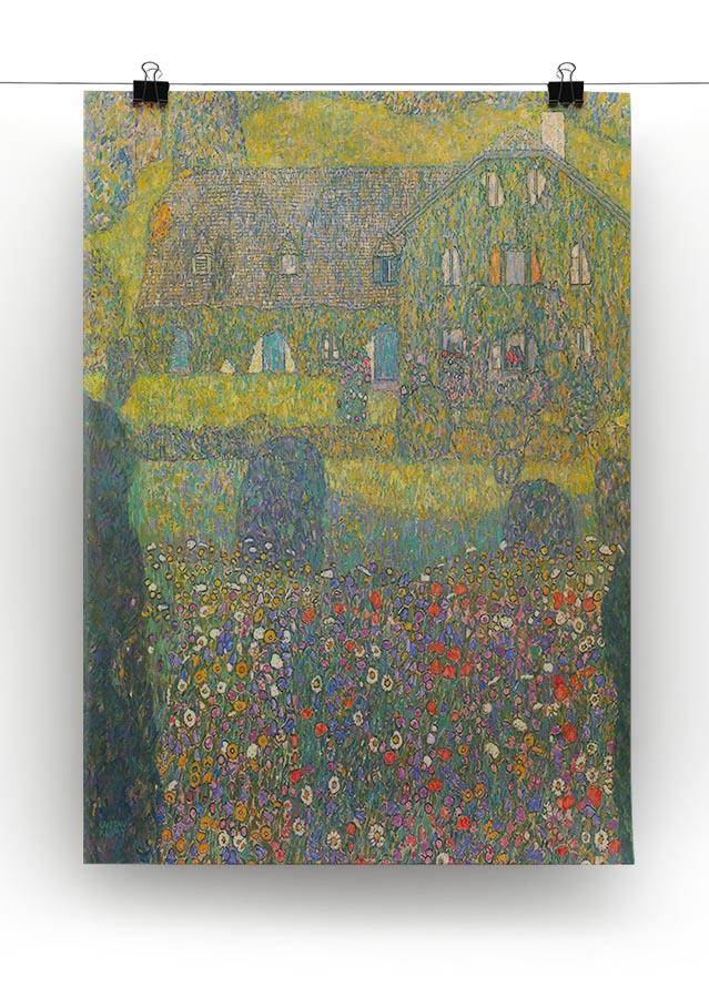 House in Attersee by Klimt Canvas Print or Poster - Canvas Art Rocks - 2