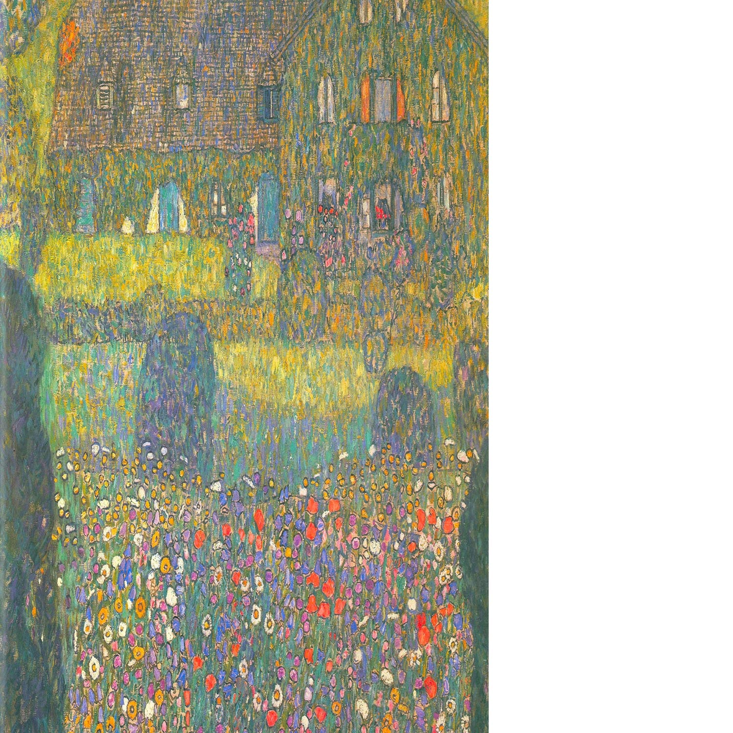 House in Attersee by Klimt Floating Framed Canvas