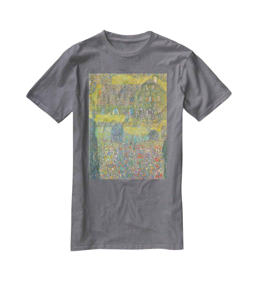 House in Attersee by Klimt T-Shirt - Canvas Art Rocks - 3