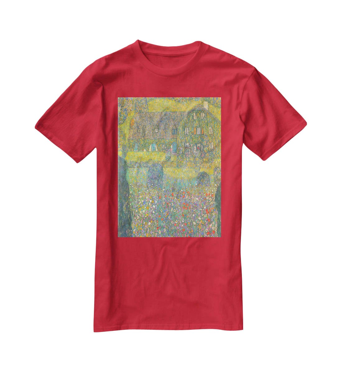 House in Attersee by Klimt T-Shirt - Canvas Art Rocks - 4