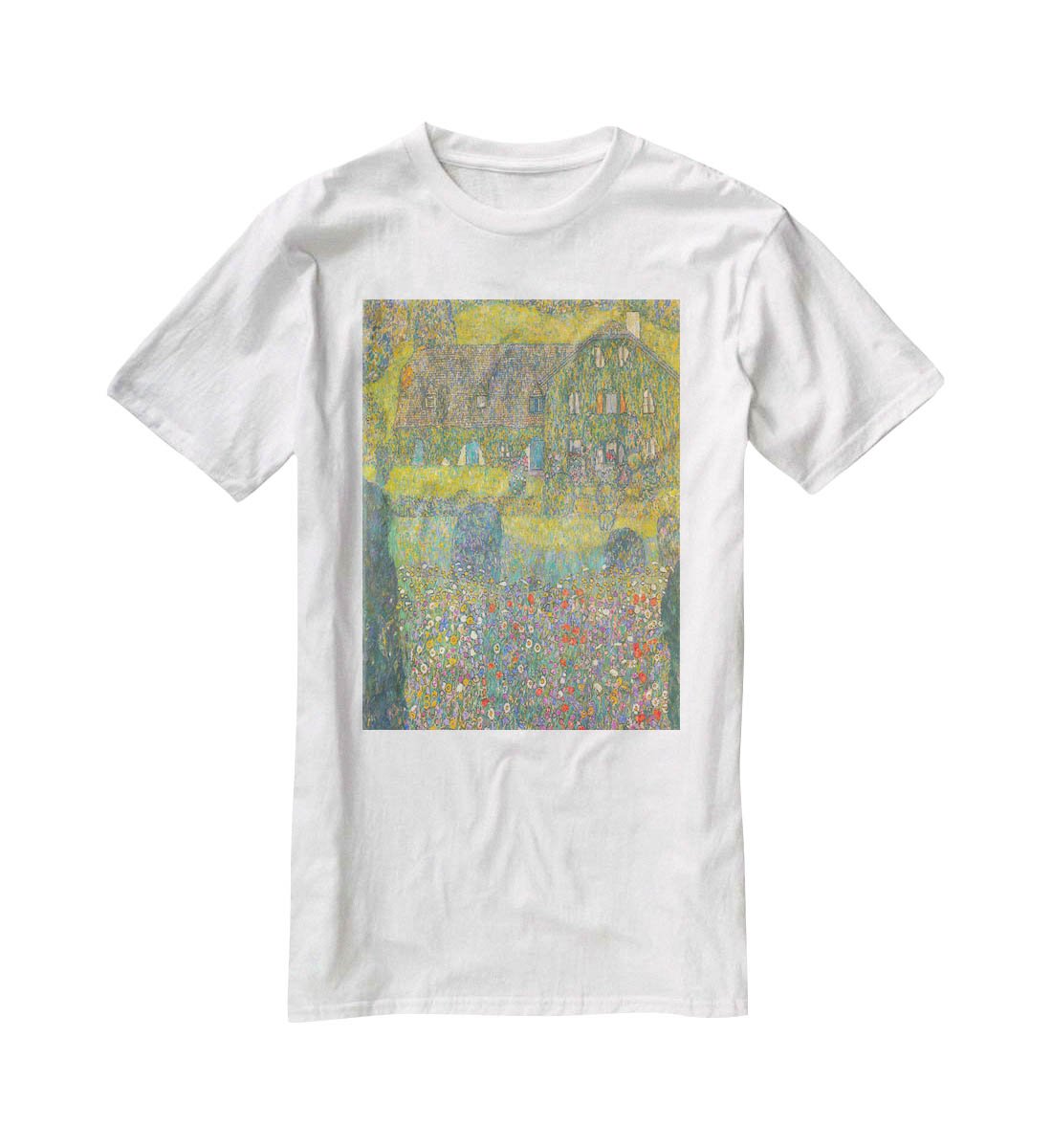 House in Attersee by Klimt T-Shirt - Canvas Art Rocks - 5
