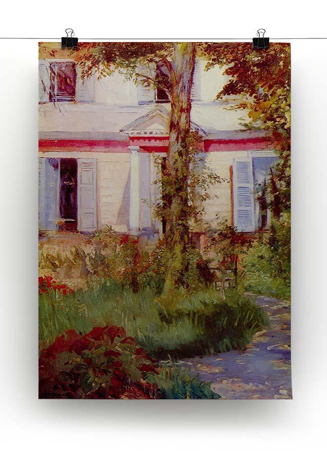 House in Rueil by Edouard Manet Canvas Print or Poster - Canvas Art Rocks - 2
