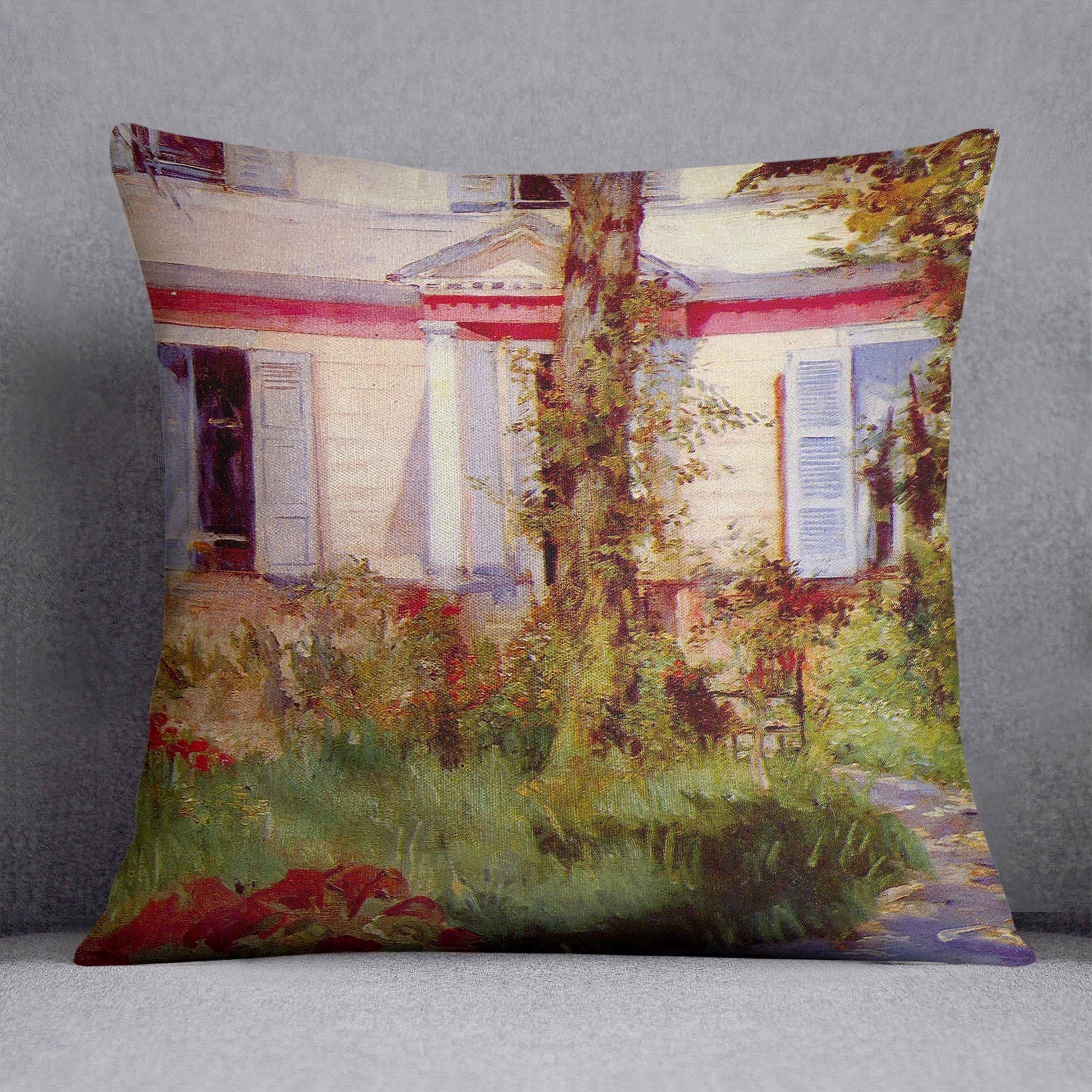 House in Rueil by Edouard Manet Throw Pillow
