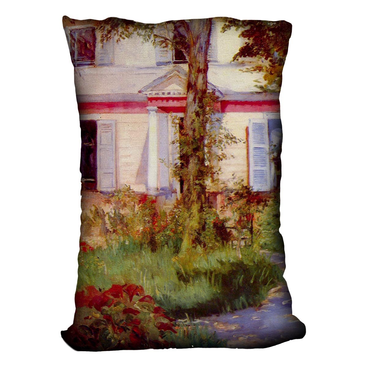 House in Rueil by Edouard Manet Throw Pillow