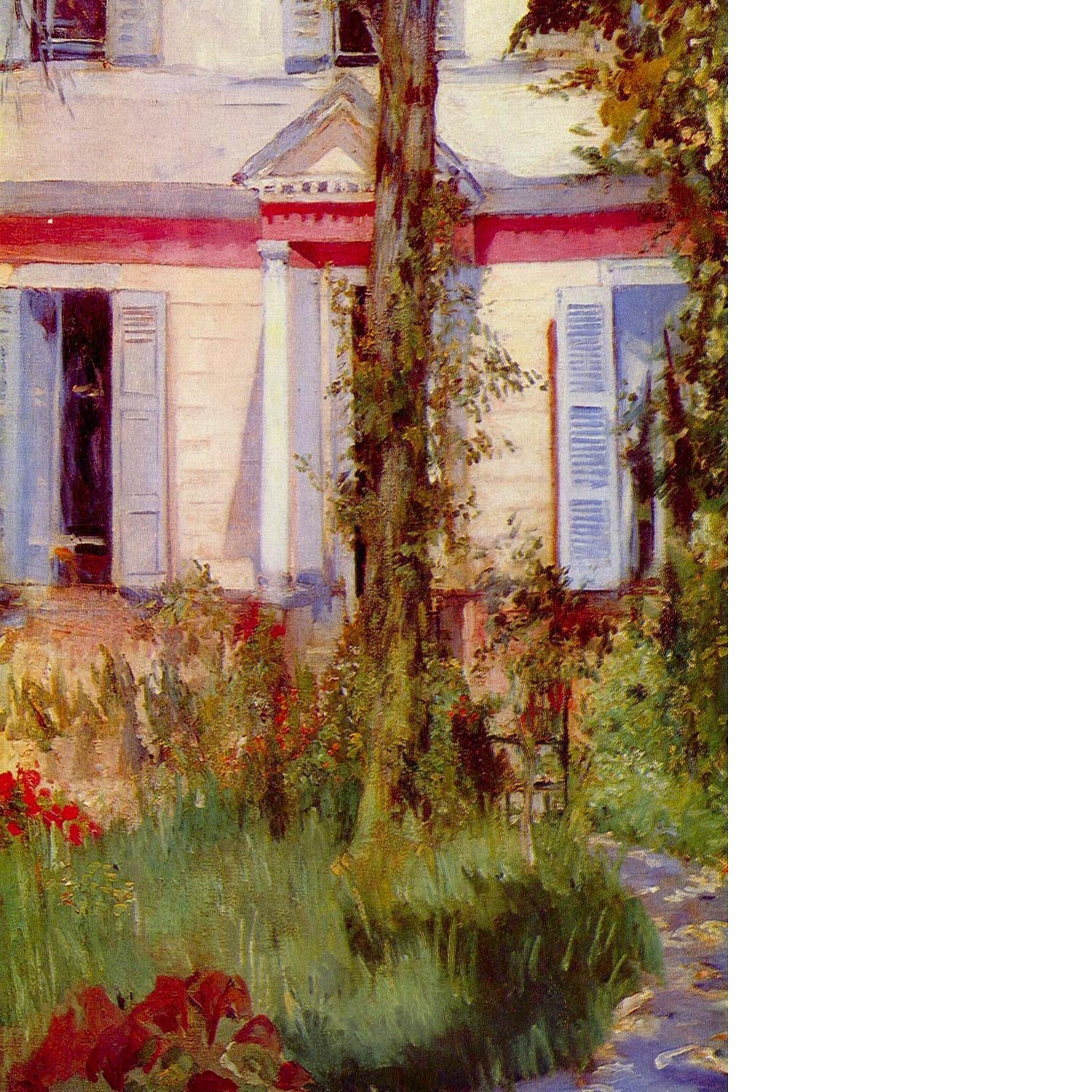 House in Rueil by Edouard Manet Floating Framed Canvas