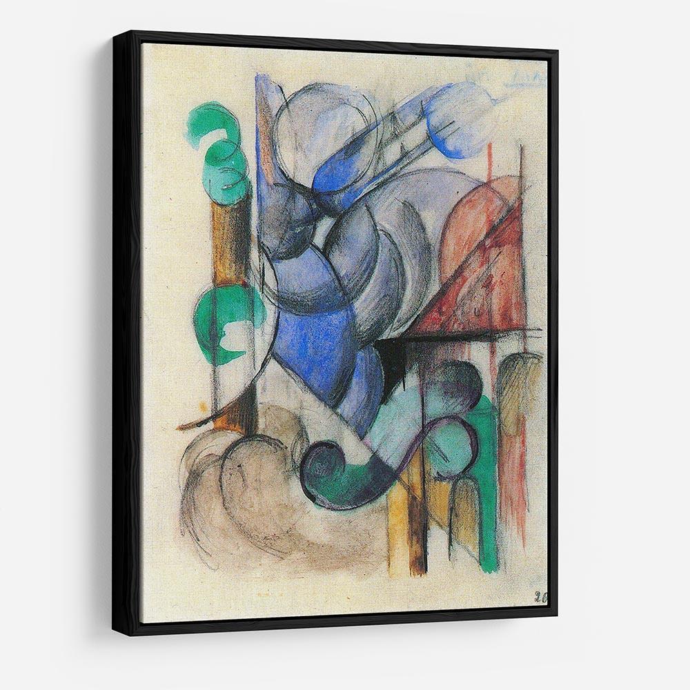 House in abstract landscape by Franz Marc HD Metal Print
