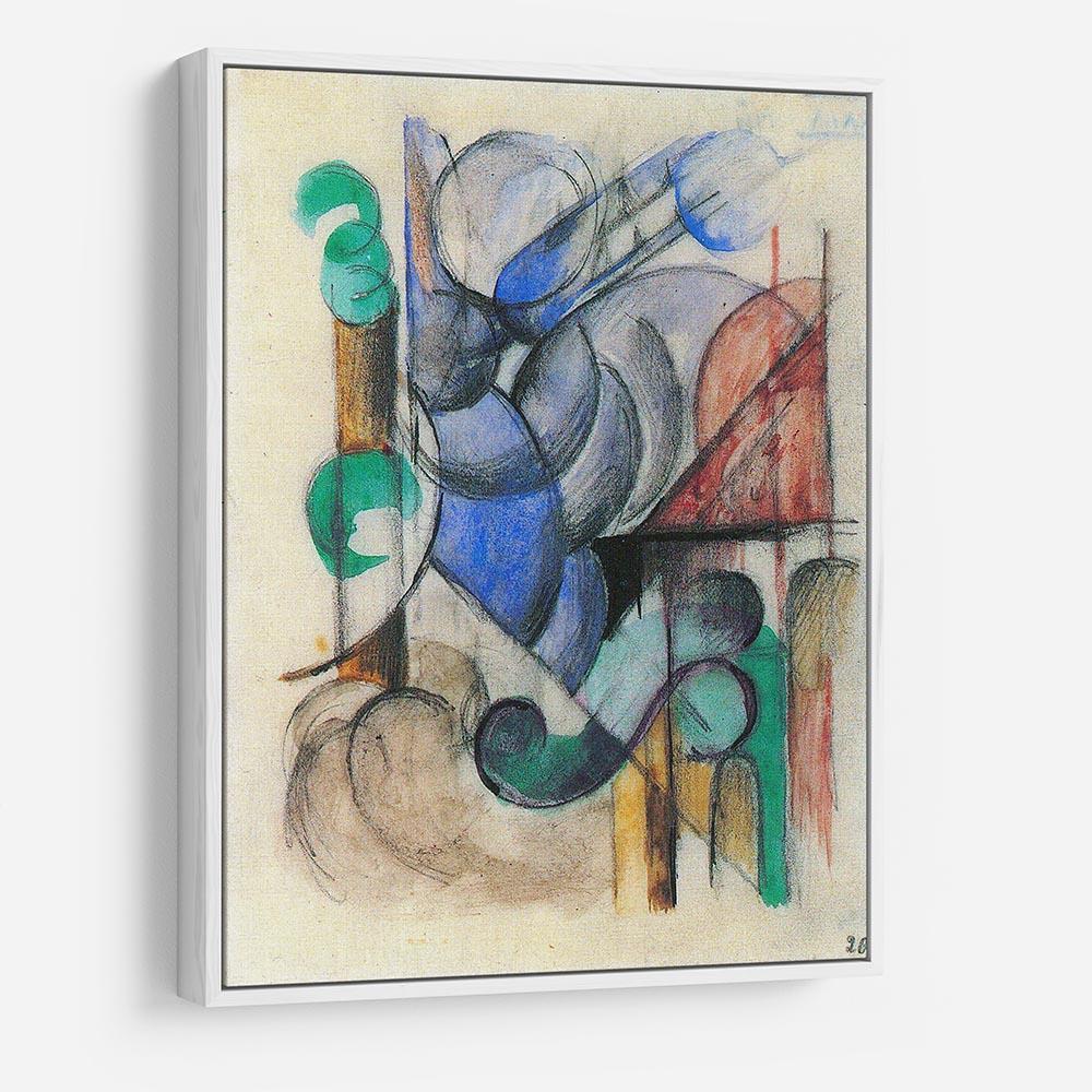 House in abstract landscape by Franz Marc HD Metal Print