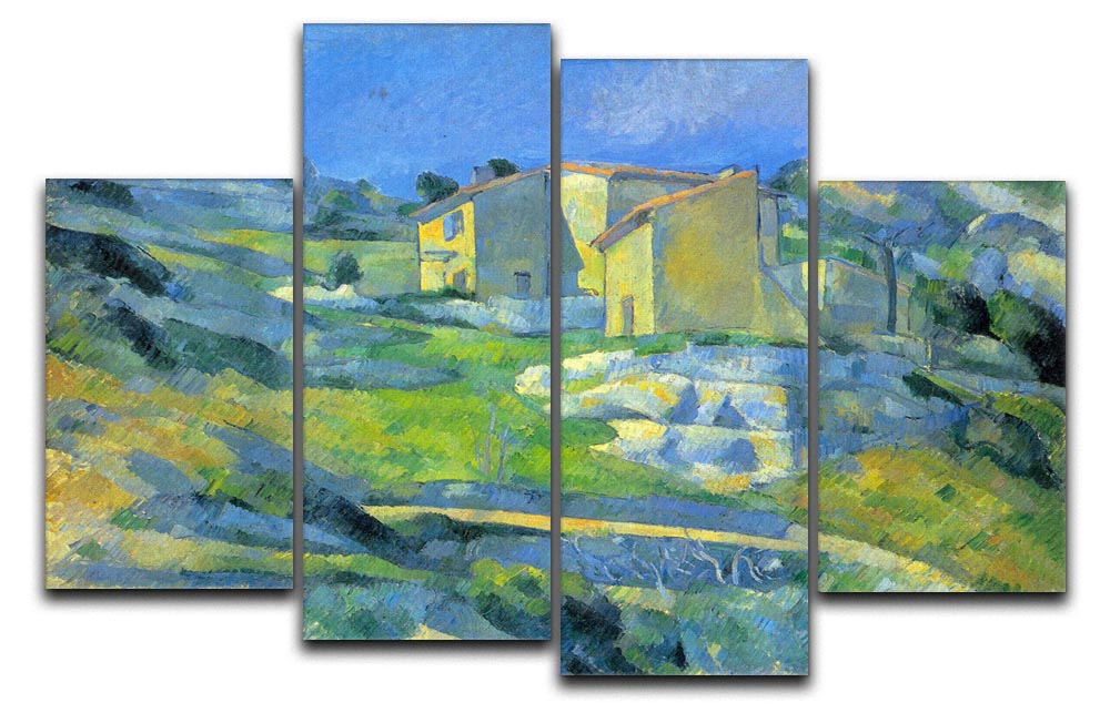 House in the Provence by Cezanne 4 Split Panel Canvas - Canvas Art Rocks - 1