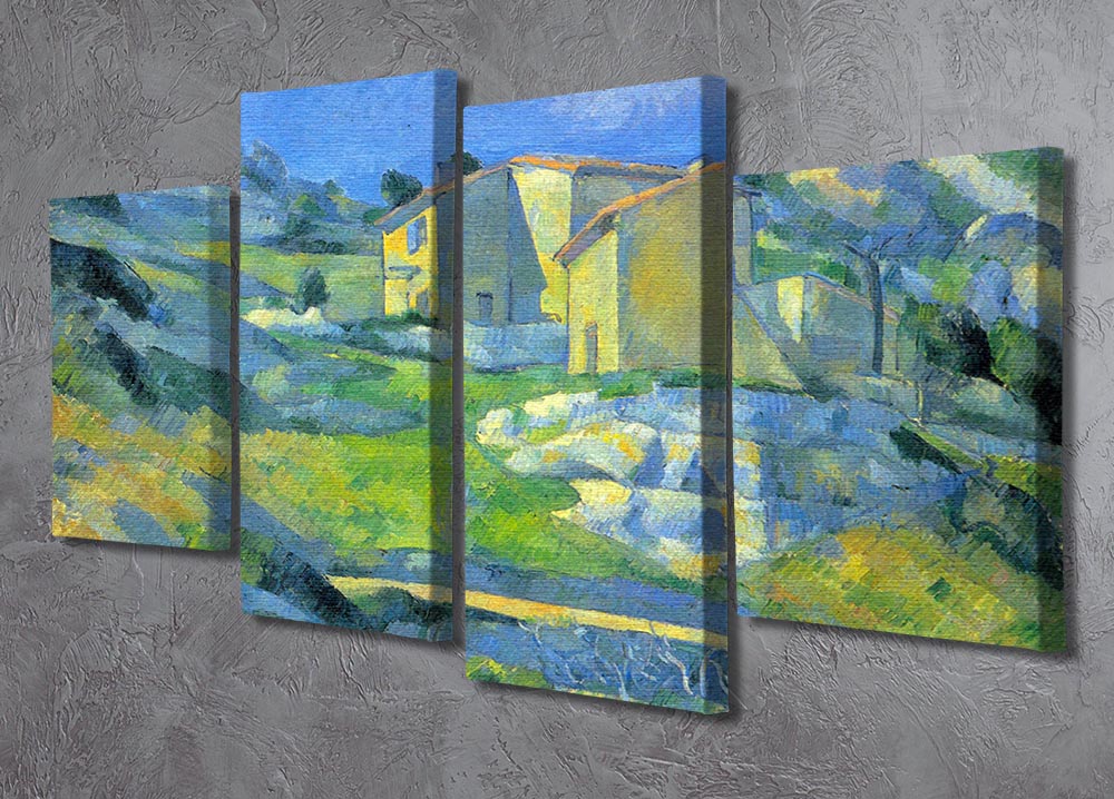 House in the Provence by Cezanne 4 Split Panel Canvas - Canvas Art Rocks - 2