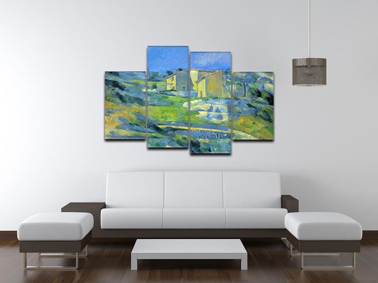 House in the Provence by Cezanne 4 Split Panel Canvas - Canvas Art Rocks - 3