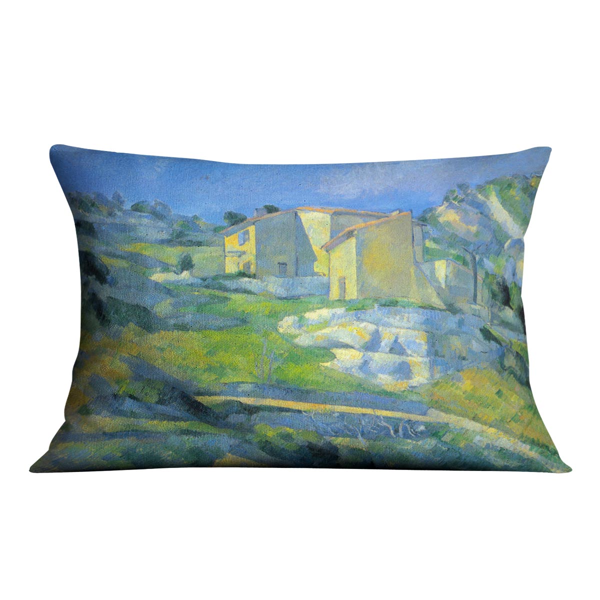 House in the Provence by Cezanne Cushion - Canvas Art Rocks - 4
