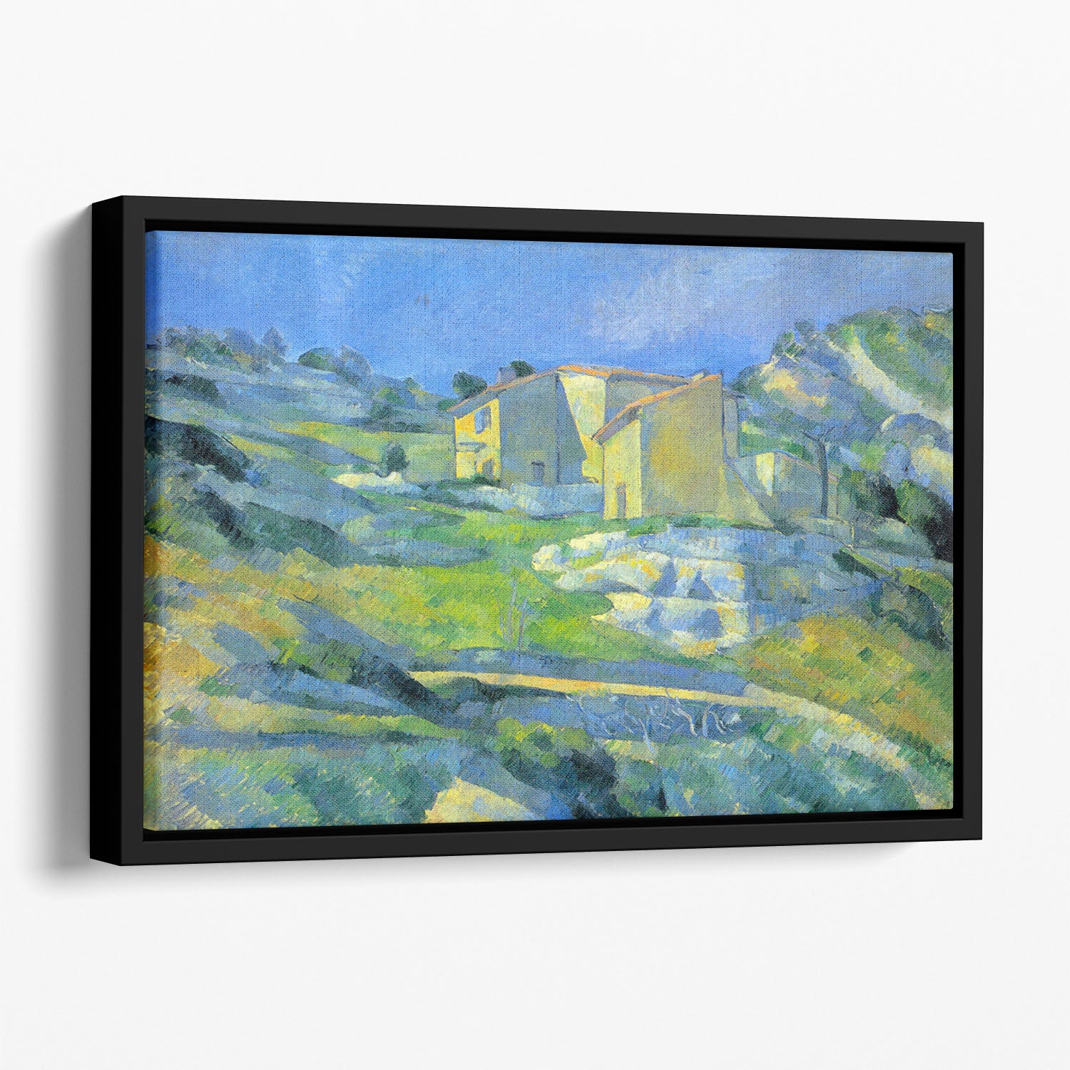 House in the Provence by Cezanne Floating Framed Canvas - Canvas Art Rocks - 1