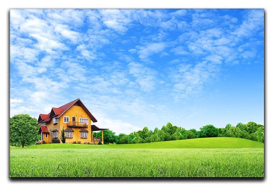 House on green field Canvas Print or Poster  - Canvas Art Rocks - 1