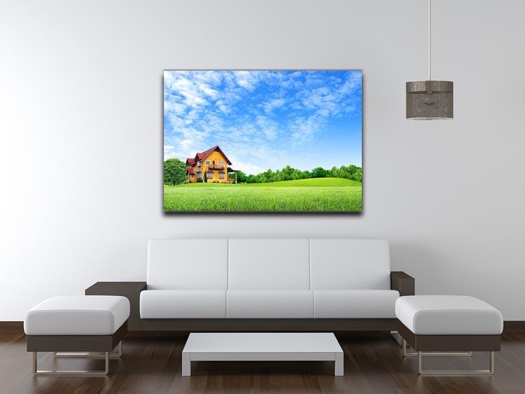 House on green field Canvas Print or Poster - Canvas Art Rocks - 4