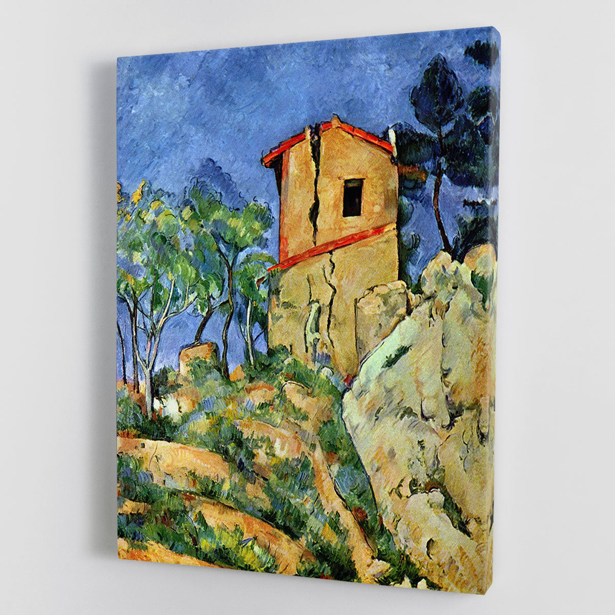 House with Walls by Cezanne Canvas Print or Poster - Canvas Art Rocks - 1