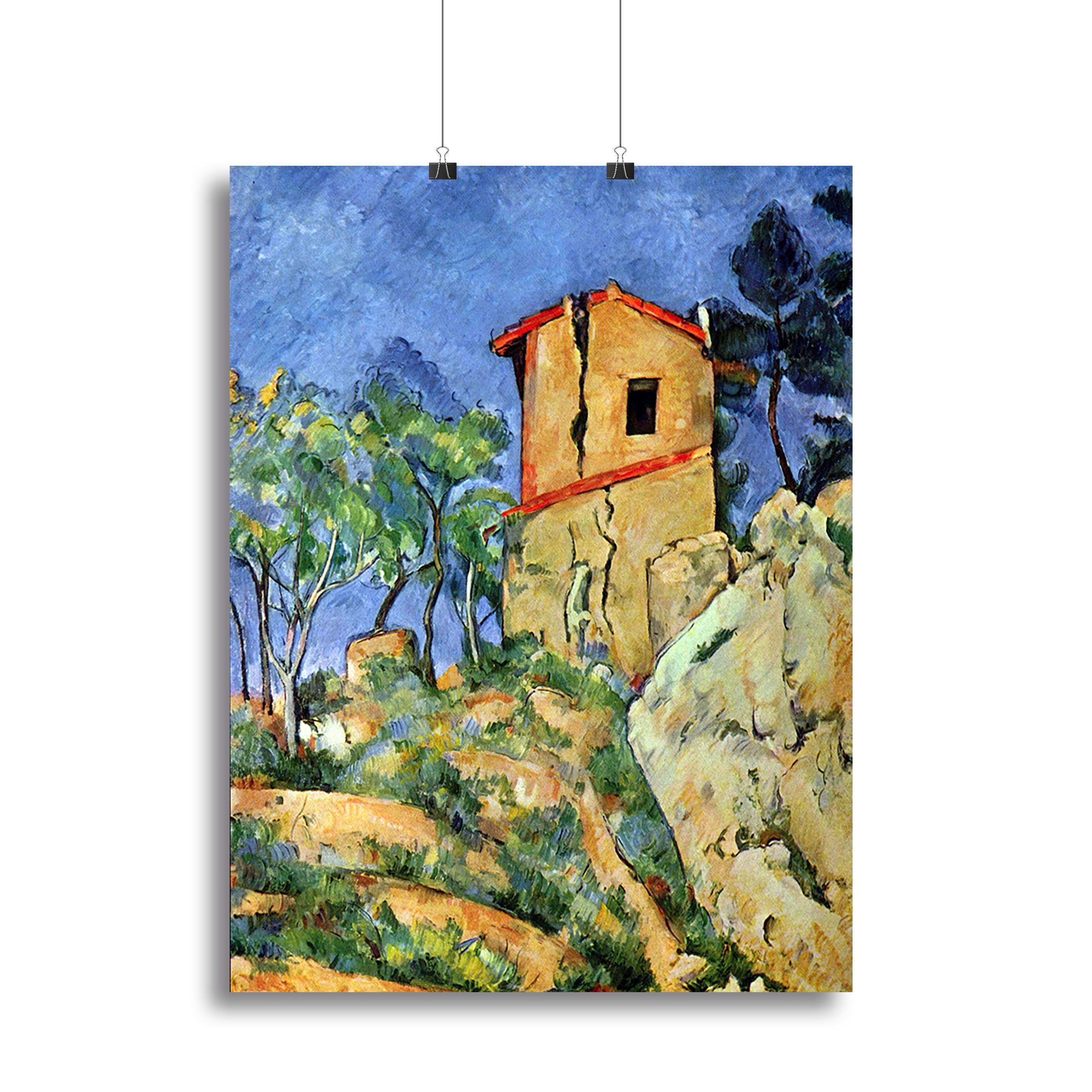 House with Walls by Cezanne Canvas Print or Poster - Canvas Art Rocks - 2